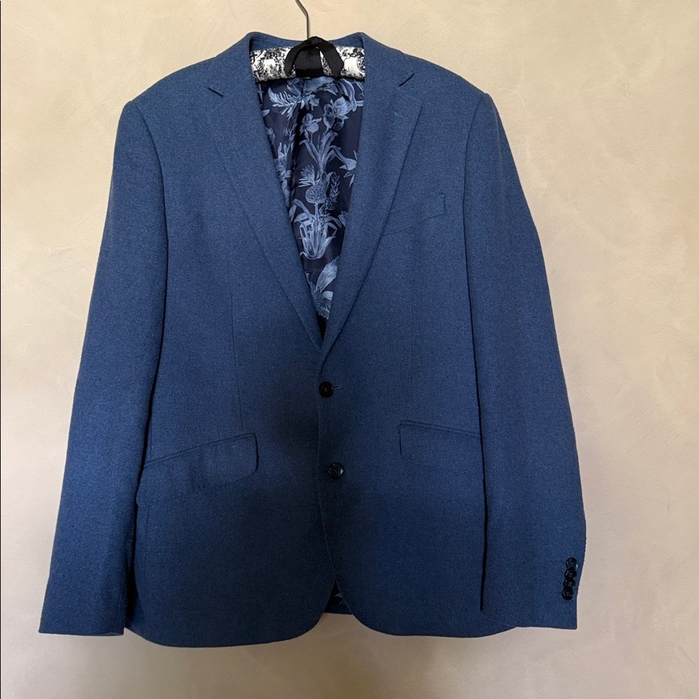 Gianni Feraud Blue Blazer size 42 Italian wool Blended